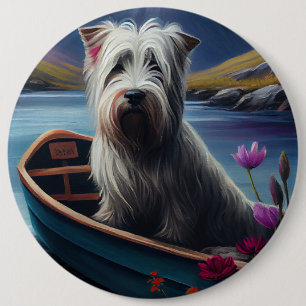 Chapa Redonda De 15 Cm Skye Terrier en un remo: Una aventura panorámica