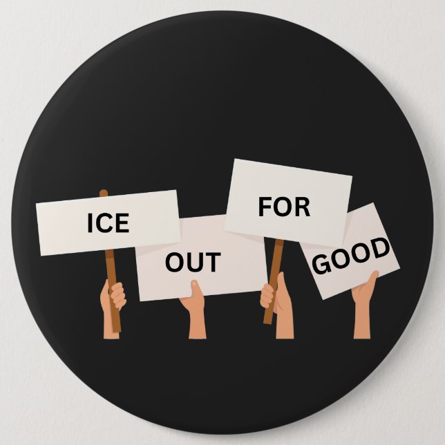 Chapa Redonda De 15 Cm Social Justice Anti ICE  (Anverso)