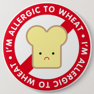 Chapa Redonda De 15 Cm ¡Soy alérgico al trigo!