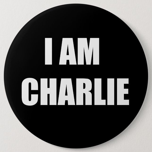CHAPA REDONDA DE 15 CM SOY CHARLIE (Anverso)