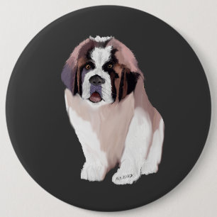 Chapa Redonda De 15 Cm St. Bernard Puppy