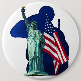 Chapa Redonda De 15 Cm Statue of Liberty