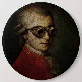 Chapa Redonda De 15 Cm Steampunk Mozart