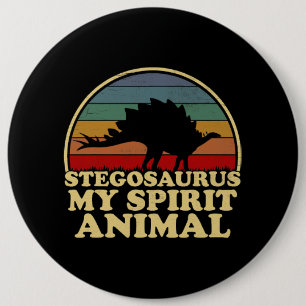 Chapa Redonda De 15 Cm Stegosaurus My Spirit Animal Dinosaur Lover