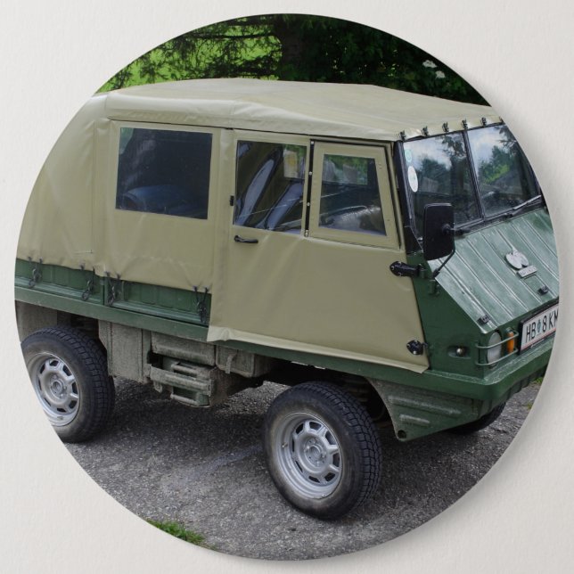 Chapa Redonda De 15 Cm Steyr Puch Haflinger (Anverso)