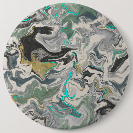 Chapa Redonda De 15 Cm Stone Marbling with Turquoise Veins 6" Round