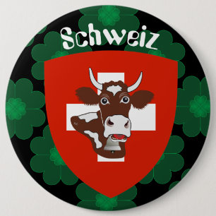 Chapa Redonda De 15 Cm Suiza Suisse Svizzera Svizra Switzerland