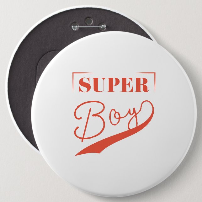 Chapa Redonda De 15 Cm Super Boy (Anverso y reverso)
