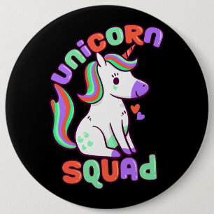 Chapa Redonda De 15 Cm Suqad de unicornio 2