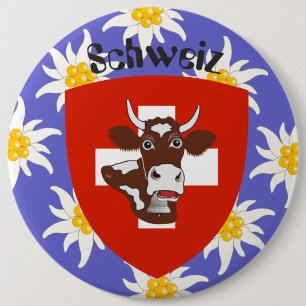 Chapa Redonda De 15 Cm Svizzera Svizra Suiza