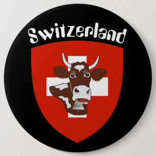 Chapa Redonda De 15 Cm Svizzera Svizra Suiza