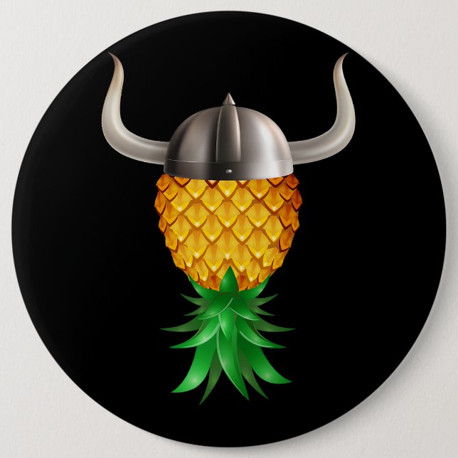 Chapa Redonda De 15 Cm Swinger boca abajo piña Viking King Gorra (Anverso)