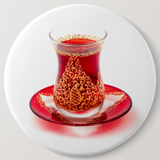 Chapa Redonda De 15 Cm Té azerbaiyano (Anverso)