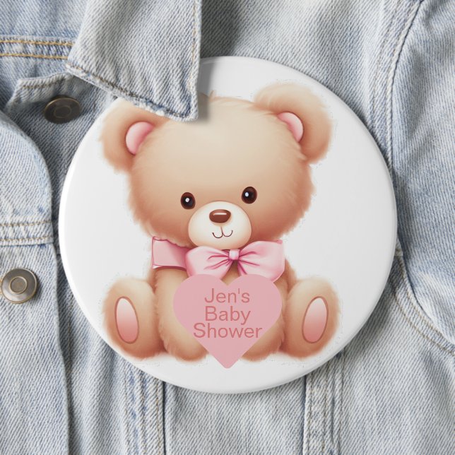 Chapa Redonda De 15 Cm Teddy Bear Pink (In situ)