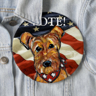 CHAPA REDONDA DE 15 CM TERRIER AIREDALE