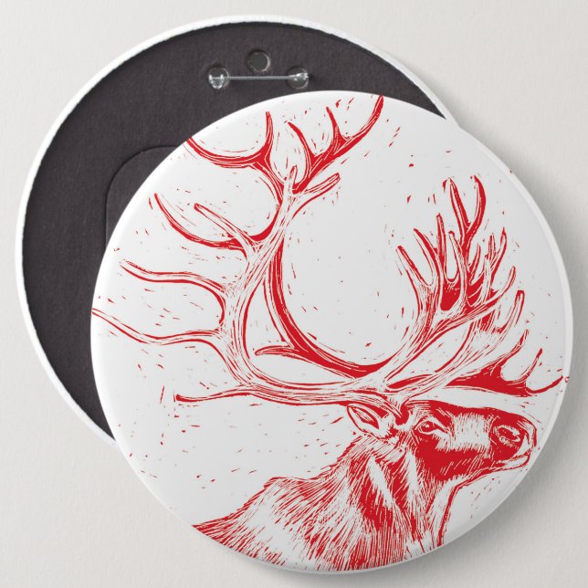 Chapa Redonda De 15 Cm Toile de Jouy Colossal Button (Anverso y reverso)