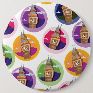 Chapa Redonda De 15 Cm Torre del Reloj Big Ben Westminster