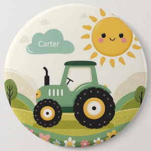 Chapa Redonda De 15 Cm Tractor/granja personalizado