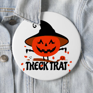 Chapa Redonda De 15 Cm Treck Trat Pumpkin Sonriente