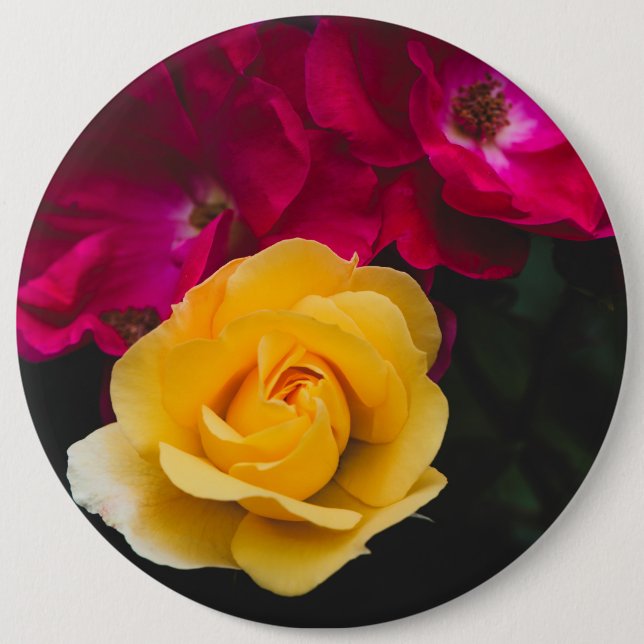 Chapa Redonda De 15 Cm Tres rosas (Anverso)