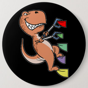 Chapa Redonda De 15 Cm TRex Dinosaur Bouldering Climbing Climber Boulder