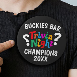 Chapa Redonda De 15 Cm Trivia Noche juego noche colorido juego de pregunt