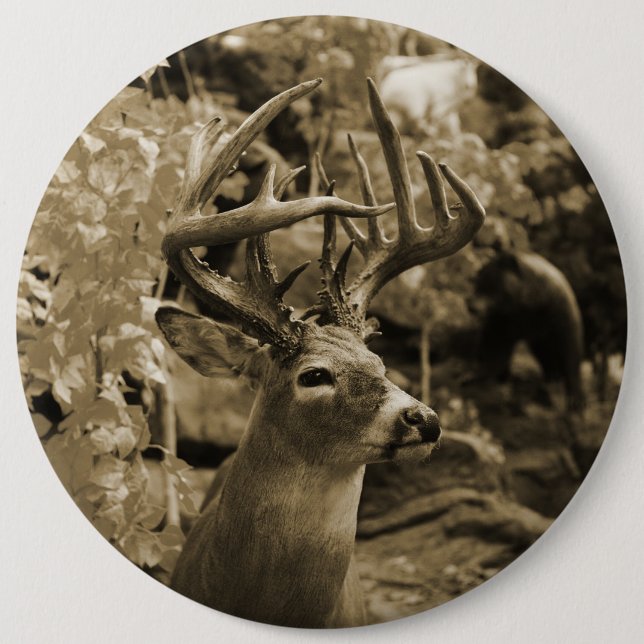 Chapa Redonda De 15 Cm Trophy Deer (Anverso)