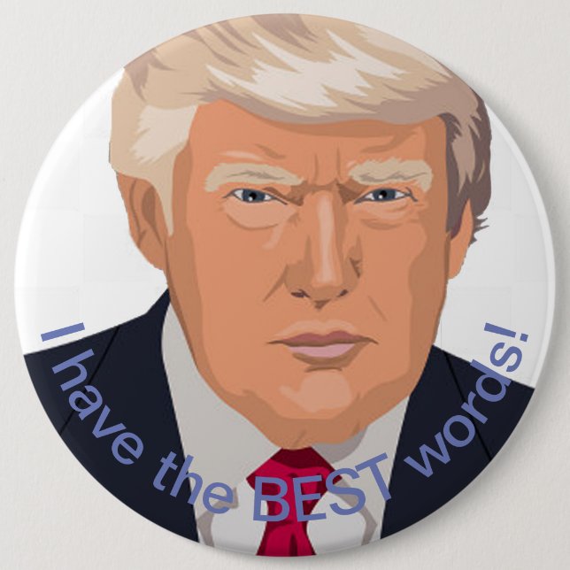 Chapa Redonda De 15 Cm Trump (Anverso)