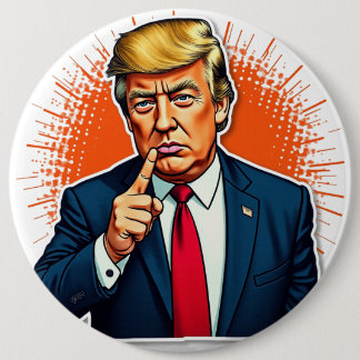 Chapa Redonda De 15 Cm Trump