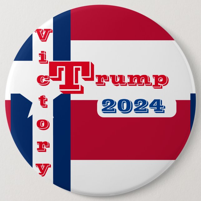 CHAPA REDONDA DE 15 CM TRUMP 2024 (Anverso)