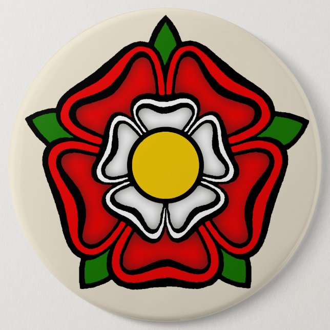Chapa Redonda De 15 Cm Tudor Rosa de Inglaterra, Emblema de la realeza (Anverso)