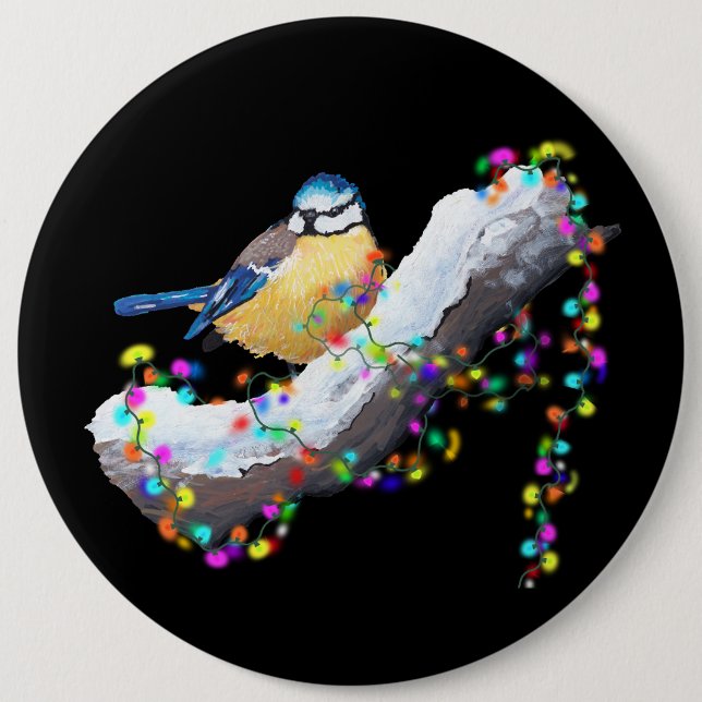 Chapa Redonda De 15 Cm Twinkle Twinkle Little Tit (Anverso)