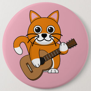 Chapa Redonda De 15 Cm Un gato blanco Naranja lindo tocando Personalizado