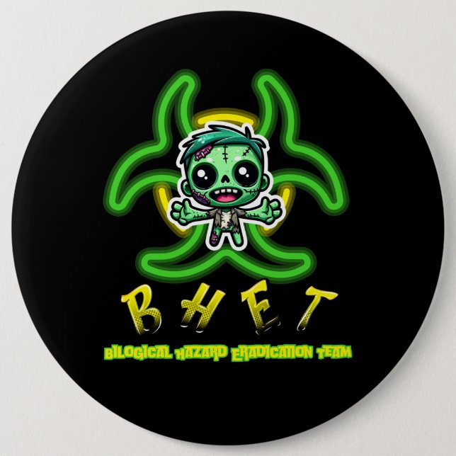 Chapa Redonda De 15 Cm Un zombi divertido (Anverso)