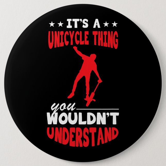 Chapa Redonda De 15 Cm Unicycle Thing Monocycle Unicyclist Juggly Unicy (Anverso)