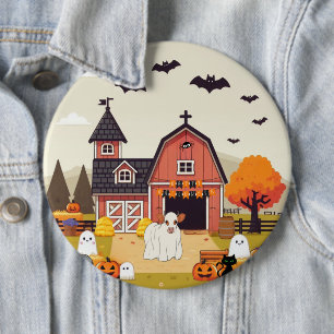 Chapa Redonda De 15 Cm Vaca y granja de Halloween