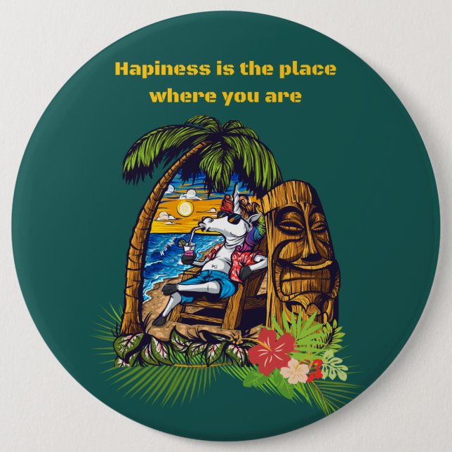 Chapa Redonda De 15 Cm Vacaciones (Anverso)