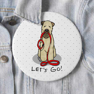 Chapa Redonda De 15 Cm ¡Vamos! Walk Wheaten Terrier Dog (trigo 1b2)
