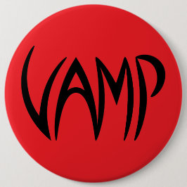 Chapa Redonda De 15 Cm Vamp Text (Red/Black) Version