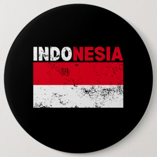 Chapa Redonda De 15 Cm Vendimia de bandera de Indonesia