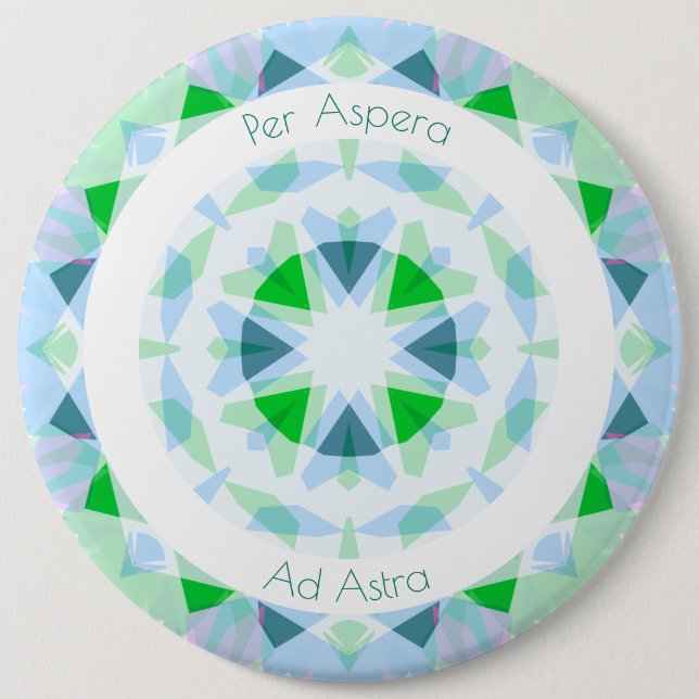 Chapa Redonda De 15 Cm Verde azul por aspera y astra estrellas motivacion (Anverso)