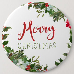 Chapa Redonda De 15 Cm Verdor navideño