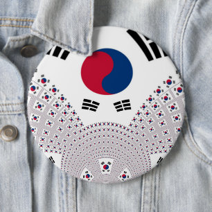 Chapa Redonda De 15 Cm Vibes coreanas: Un mensaje de paz