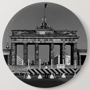 Chapa Redonda De 15 Cm Vintage Alemania Berlín Brandenburgo Puerta 1970