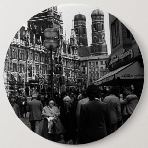 Chapa Redonda De 15 Cm Vintage Alemania Munich Frauenkirche Frauenplatz 7