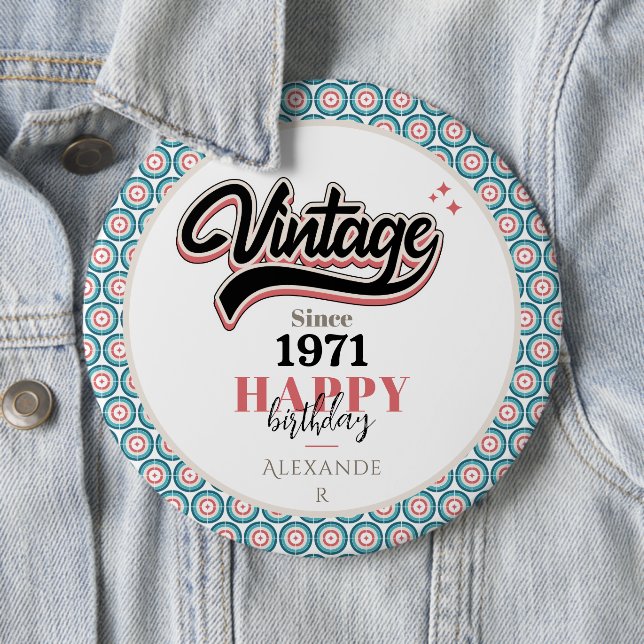 Chapa Redonda De 15 Cm Vintage desde 1971 (In situ)