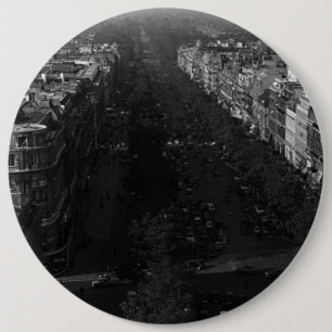 Chapa Redonda De 15 Cm Vintage France Paris champs elysées avenue 1970
