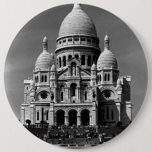 Chapa Redonda De 15 Cm Vintage France Paris Sacre Coeur Basilica