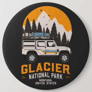 Chapa Redonda De 15 Cm Vintage Glacier National Park Road Trip Montana