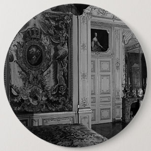 Chapa Redonda De 15 Cm Vintage Versailles Palace Louis XV Cámara de cama